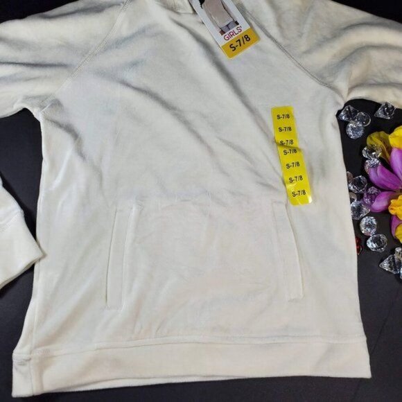 32 Degrees Heat Hoodie Girls Pullover Knit Top Velour Blouse Youth Shirt - Picture 2 of 10